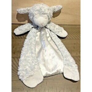 Huggybuddy Baby Gund White Winky Lamb Lovey Security Blanket Toy Soft Silky Sati